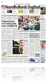 Cover Noordhollands Dagblad / Dagblad voor West-Friesland
